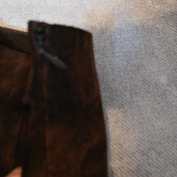 Garson Suede Womens Skirt 16 Knee Length Seems Fallcore Minimalist Casual Luxury - Picture 6 of 15